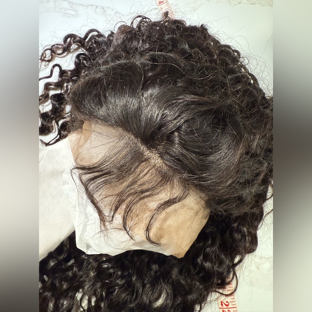 💯% 24” HUMAN Hair, Brazilian Wave, Lace Front, Fringe bangs, Black - Picture 16 of 16